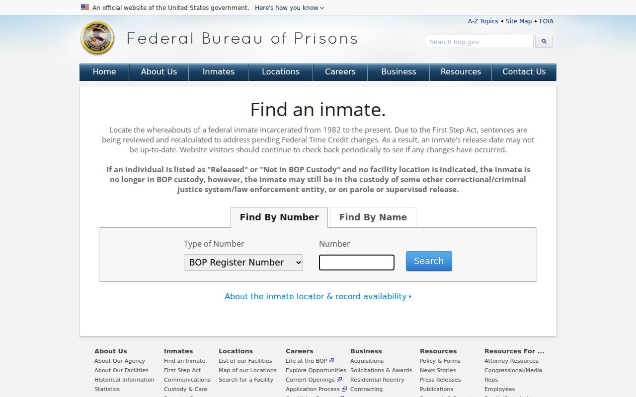 McCulloch County criminal history federal inmate locator